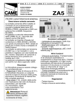 CAME ZA5 Manual de usuario