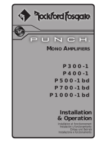 Rockford Fosgate Punch P1000-1bd El manual del propietario