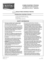Maytag MDE22PN User Instructions