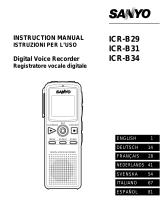 Sanyo ICR-B31 Manual de usuario