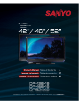 Sanyo DP52449 - 52" LCD TV El manual del propietario