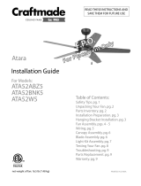 Craftmade ATARA ATA52BNK5 Guía de instalación