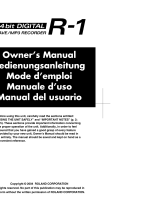 Edirol R-1 El manual del propietario