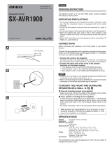 Sony SXAVR1900 Manual de usuario