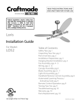 Craftmade Loris LO52 Guía de instalación