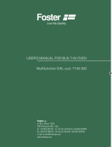 Foster cod. 7145 000 Manual de usuario