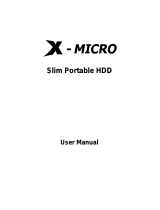 X-Micro Tech. Slim Portable HDD Manual de usuario