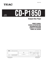 TEAC CD-P1850 El manual del propietario