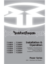 Rockford Fosgate T115D4 Installation & Operation Manual