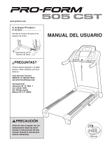 Pro-Form 505 Cst Treadmill Manual de usuario