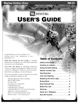 Maytag MDE7400AYW Manual de usuario