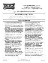 Maytag MDG25PD User Instructions