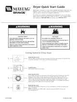 Maytag MED6400TQ - Bravos 7 cu. Ft. Electric Dryer Guía de inicio rápido