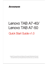 Lenovo Tab A7-50 Guía de inicio rápido