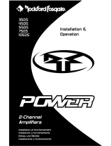 Rockford Fosgate Power 550S Instrucciones de operación