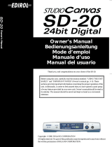 Edirol StudioCanvas SD-20 24bit Digital El manual del propietario