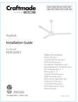 Craftmade Kodiak KDK56W3 Guía de instalación