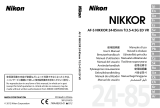 Nikon AF-S 24-85mm f/3.5-4.5G ED VR Nikkor El manual del propietario