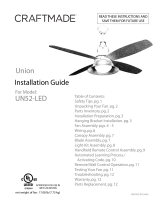 Craftmade Union UN52-LED Guía de instalación