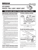 Broan  QTX110HL  Guía de instalación