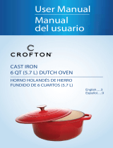 Crofton Cast iron 6 QT (5.7 L) dutch oven Manual de usuario