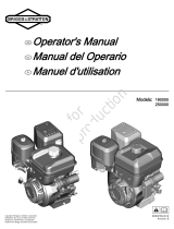 Simplicity ENGINE, MODEL 190000, 250000 Manual de usuario
