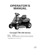 Simplicity RIDER, REAR ENGINE, CORONET/RE 200 SERIES 14.5/30 Manual de usuario