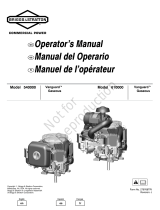 Simplicity ENGINE, MODEL 540000 610000, VANGUARD, GASEOUS Manual de usuario