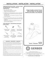 Gerber Hardwater Single Handle Lavatory Faucet Manual de usuario