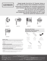 Gerber Sirius Volume Control or Diverter Valve Trim Kit Manual de usuario