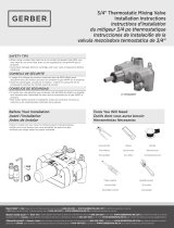 Gerber Single Handle 3/4" Thermostatic Shower Valve Manual de usuario