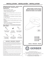 Gerber Commercial Single Handle Lavatory Faucet Manual de usuario