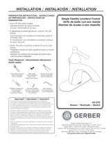 Gerber Riverdale Single Handle Lavatory Faucet Single Hole Mount Manual de usuario