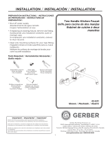 Gerber Classics Two Handle Wall Mount Kitchen Faucet Manual de usuario