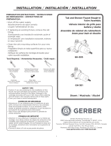 Gerber Pressure Balance Valve Manual de usuario