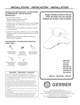 Gerber Maxwell SE Single Handle Lavatory Faucet Manual de usuario