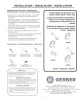 Gerber Maxwell Single Handle Shower Only Trim Kit Manual de usuario