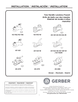 Gerber Maxwell Single Handle Centerset Lavatory Faucet Less Drain Manual de usuario