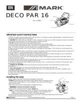 Mark DECO PAR 16 Manual de usuario