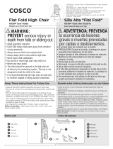 Cosco Flat Fold High Chair 03354 Manual de usuario