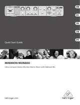 Behringer Minimon Mon800 Guía de inicio rápido
