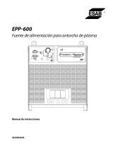 ESAB EPP-600 Plasma Power Source Manual de usuario