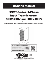 Tripp Lite S3MT-Series 3-Phase 480V-208V and 600V-208V Input Transformers El manual del propietario