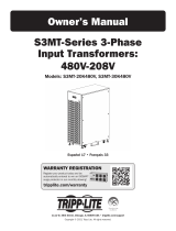Tripp Lite S3MT-Series 3-Phase 480V-208V Input Transformers El manual del propietario