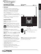 Lutron Homeworks HRP5-120 Installation Instructions Manual
