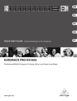 Behringer EURORACK PRO RX1602 Guía de inicio rápido