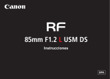 Canon RF 85mm F1.2L USM DS Manual de usuario
