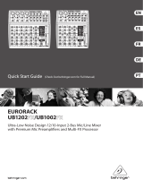 Behringer EURORACK UB1202FX Guía de inicio rápido
