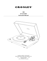 Crosley C6 Turntable C6B Manual de usuario