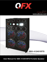 QFX SBX-412401BTS Bluetooth Cabinet Portable Speaker Manual de usuario
